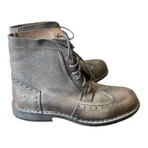 Fly London Brown Leather Wingtip Brogue Ankle Boots Women’s Size 37